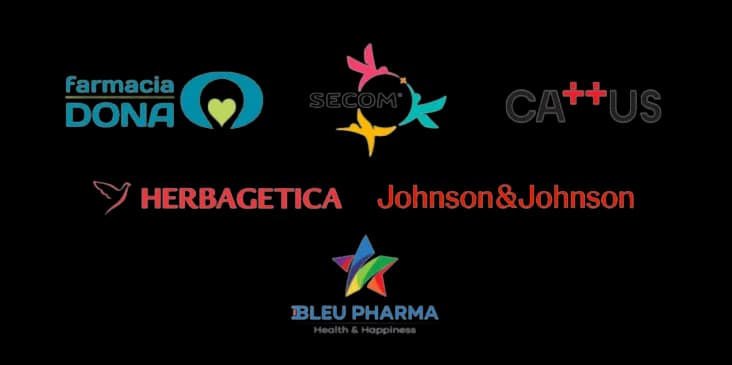 Farmacia Dona, Secom, Cattus, Herbagetica, Johnson & Johnson, Bleu Pharma